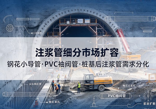 万年注浆管细分市场扩容，隧道钢花小导管、PVC 袖阀管、桩基后注浆管需求分化